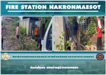 ตัดต้นไม้ล้มหน้าบ้านาประชาชน บริเวณซอยร้านสุธิดาการเกษตร