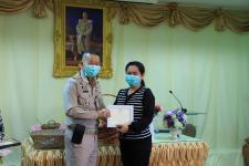 โครงการฝึกอาชีพให้ความรู้ชุมชนในเขตเทศบาลนครแม่สอดระยะยาว ประจำปีงบประมาณ 2564 หลักสูตรที่ 1 ดอกไม้ประดิษฐ์จากริบบิ้นผ้า