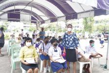 เทศบาลนครแม่สอดจัดบริการฉีดวัคซีนเข็มที่ 2 สำหรับนักเรียนอายุ 5-11 ปี ณ โรงเรียนเทศบาลวัดบุญญาวาส