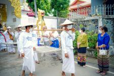 เทศบาลนครแม่สอดร่วมกับวัดแม่ซอดหน้าด่าน ร่วมสืบสานประเพณีแล้อุ๊ปั๊ดตะก่า ประจำปี 2565