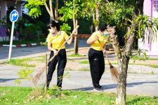 กองการศึกษา และสถานศึกษาในสังกัด ร่วมกิจกรรมจิตอาสาบำเพ็ญสาธารณประโยชน์
