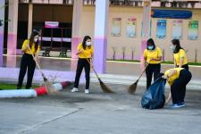 กองการศึกษา และสถานศึกษาในสังกัด ร่วมกิจกรรมจิตอาสาบำเพ็ญสาธารณประโยชน์