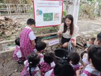 ศูนย์พัฒนาเด็กเล็กโรงเรียนเทศบาลวัดดอนแก้ว นำนักเรียนเรียนรู้ "เรื่องการจัดทำถังขยะเปียกลดโลกร้อน" 
