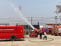 ดับเพลิงนครแม่สอด ร่วม ปภ.เขต 8 กำแพงเพชร ฉีดพ่นหมอกควัน ณ สถานีดับเพลิงนครแม่สอด