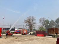 ดับเพลิงนครแม่สอด ร่วม ปภ.เขต 8 กำแพงเพชร ฉีดพ่นหมอกควัน ณ สถานีดับเพลิงนครแม่สอด