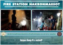 ดับเพลิงนครแม่สอด ออกฉีดล้างถนน เพื่อลดฝุ่น pm2.5 จุดถนนอินทรคีรี