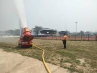 ฉีดน้ำพ่นหมอกควัน ร่วม ปภ. พื้นที่อำเภอแม่สอด