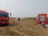 ฉีดน้ำพ่นหมอกควัน ร่วม ปภ.จุดบริเวณถนนแม่สอด - แม่ตาว