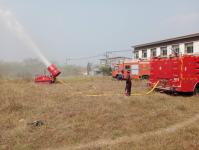 ฉีดน้ำพ่นหมอกควัน ร่วม ปภ.จุดบริเวณถนนแม่สอด - แม่ตาว