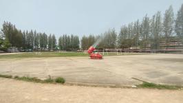 ฉีดน้ำพ่นหมอกควัน ร่วม ปภ. จุดโรงเรียนสรรพวิทยาคม