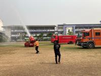 ดับเพลิงนครแม่สอด ออกพ่นน้ำลดหมอกควัน พื้นที่อำเภอแม่สอด ช่วงเช้า (10/3/66)