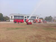 ฉีดน้ำพ่นหมอกควัน ร่วม ปภ. จุดโรงเรียนเทศบาลวัดดอนแก้ว