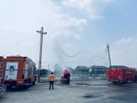 ดับเพลิงนครแม่สอด ออกฉีดพ่นละอองน้ำลดหมอกควัน พื้นที่อำเภอแม่สอด (19/3/66)