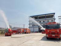 ดับเพลิงนครแม่สอด ออกฉีดพ่นละอองน้ำลดหมอกควัน พื้นที่อำเภอแม่สอด (23/3/66)