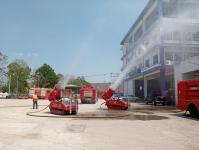 ดับเพลิงนครแม่สอด ออกฉีดพ่นละอองน้ำลดหมอกควัน พื้นที่อำเภอแม่สอด (24/3/66)