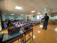 ดับเพลิงนครแม่สอด ออกให้ความรู้การป้องกันอัคคีภัยในสถานศึกษา โรงเรียนบ้านหนองน้ำเขียว ตำบลแม่กุ