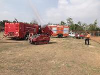 ดับเพลิงนครแม่สอด ออกฉีดพ่นละอองน้ำลดหมอกควัน พื้นที่อำเภอแม่สอด (2/4/66)