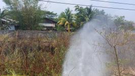 ดับเพลิงนครแม่สอด ออกระงับเหตุเพลิงไหม้ป่ารกร้างใกล้บ้านประชาชน ชุมชนสองแคว 2(จุดเดิม)