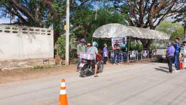 กองวิชาการและแผนงานเข้าร่วมประจำจุดคัดกรองเพื่อเป็นการยับยั้งและป้องกันการแพร่ระบาดโรคติดเชื้อไวรัสโควิด-19