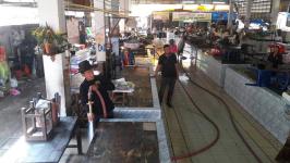 กิจกรรมล้างทำความสะอาดตลาดสดบ้านเหนือตามแผนดำเนินงาน