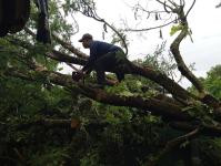 ดับเพลิงนครแม่สอด ออกตัดต้นไม้ล้มทับรั้วบ้านประชาชน ชุมชนประชารักษ์