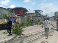 ดับเพลิงนครแม่สอด ออกตัดต้นไม้บริเวณตลาดบ้านเหนือ