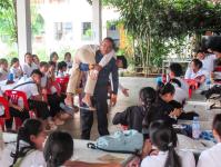 ฝึกดับเพลิงขั้นต้น ศูนย์ฝึกภัตตาคารและการโรงแรม HCTC