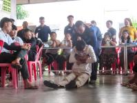 ฝึกดับเพลิงขั้นต้น ศูนย์ฝึกภัตตาคารและการโรงแรม HCTC