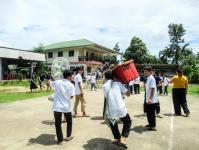 ฝึกดับเพลิงขั้นต้น ศูนย์ฝึกภัตตาคารและการโรงแรม HCTC