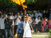 ฝึกดับเพลิงขั้นต้น ศูนย์ฝึกภัตตาคารและการโรงแรม HCTC