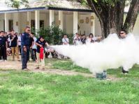 ฝึกดับเพลิงขั้นต้น ศูนย์ฝึกภัตตาคารและการโรงแรม HCTC