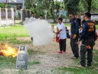 ฝึกดับเพลิงขั้นต้น ศูนย์ฝึกภัตตาคารและการโรงแรม HCTC