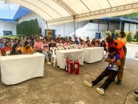 ซ้อมแผนฯ บริษัท ท็อปฟอร์ม บราเซีย จำกัด แม่กุ