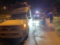 ดับเพลิงนครแม่สอด ออกระงับเหตุเพลิงไหม้รถยนต์ติดคอก บริเวณบ้านห้วยกะโหลก