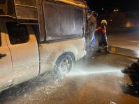 ดับเพลิงนครแม่สอด ออกระงับเหตุเพลิงไหม้รถยนต์ติดคอก บริเวณบ้านห้วยกะโหลก