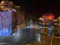 ดับเพลิงนครแม่สอด ออกระงับเหตุเพลิงไหม้รถยนต์ติดคอก บริเวณบ้านห้วยกะโหลก