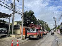 ดับเพลิงนครแม่สอด ออกตัดต้นไม้ บริเวณสี่แยกร้านขายปลา ชุมขนบัวคูณ