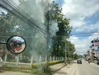 ดับเพลิงแม่สอด ออกระงับเหตุเพลิงไหม้สายสื่อสาร บริเวณแยกบ้านพักผู้พิพากษา