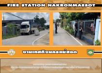 เทศกิจแม่สอด ออกตรวจสอบตามคำร้อง เรื่อง รถบรรทุกอดบนถนนสาธารณะทำให้ได้รับความเดือดร้อนบริเวณทางโค้งใกล้วัดบุญญาวาส