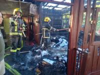 ดับเพลิงแม่สอด ออกระงับเหตุเพลิงไหม้บ้านประชาชน หน้าปั๊มน้ำมันนอร์ท ถนนราษฎร์อุทิศ