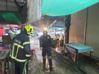 ดับเพลิงแม่สอด ออกระงับเหตุเพลิงไหม้มิเตอร์ไฟฟ้า ตลาดบ้านเหนือ