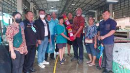 ดับเพลิงแม่สอด ออกฉีดล้างทำความสะอาดตลาดบ้านเหนือ