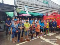 ดับเพลิงแม่สอด ออกฉีดล้างทำความสะอาดตลาดบ้านเหนือ