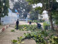 ดับเพลิงแม่สอด ออกตัดต้นไม้ภายในโรงเรียนเทศบาลวัดชุมพลคีรี