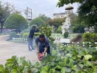 ดับเพลิงแม่สอด ออกตัดต้นไม้ภายในโรงเรียนเทศบาลวัดชุมพลคีรี