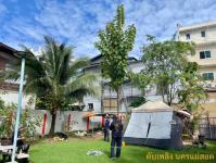 ดับเพลิงแม่สอด ออกตัดต้นไม้แนวสายไฟฟ้า บริเวณหลัง บริษัท AIA