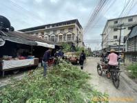 ดับเพลิงแม่สอด ออกตัดต้นไม้สี่แยกร้านขายปลา(ตลาดพาเจริญ)