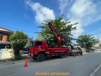 ดับเพลิงแม่สอด ตัดต้นไม้ หน้าบ้านประชาชน บริเวณถนนแม่สอด-แม่ตาว ทางไปโรงพยาบาลแม่สอด อำเภอแม่สอด จังหวัดตาก