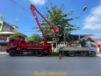 ดับเพลิงแม่สอด ตัดต้นไม้ หน้าบ้านประชาชน บริเวณถนนแม่สอด-แม่ตาว ทางไปโรงพยาบาลแม่สอด อำเภอแม่สอด จังหวัดตาก