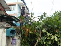 ดับเพลิงแม่สอด ออกตัดต้นไม้บริเวณบ้านทุ่งซอยกลาง ชุมชนบ้านทุ่ง